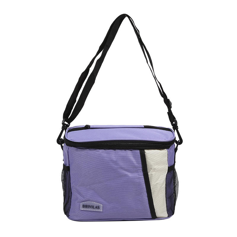 Large Capacity Camping Picnic Bag Waterproof Lunch Box Bag Simple Square Outdoor Portable Crossbody Insulation Bag