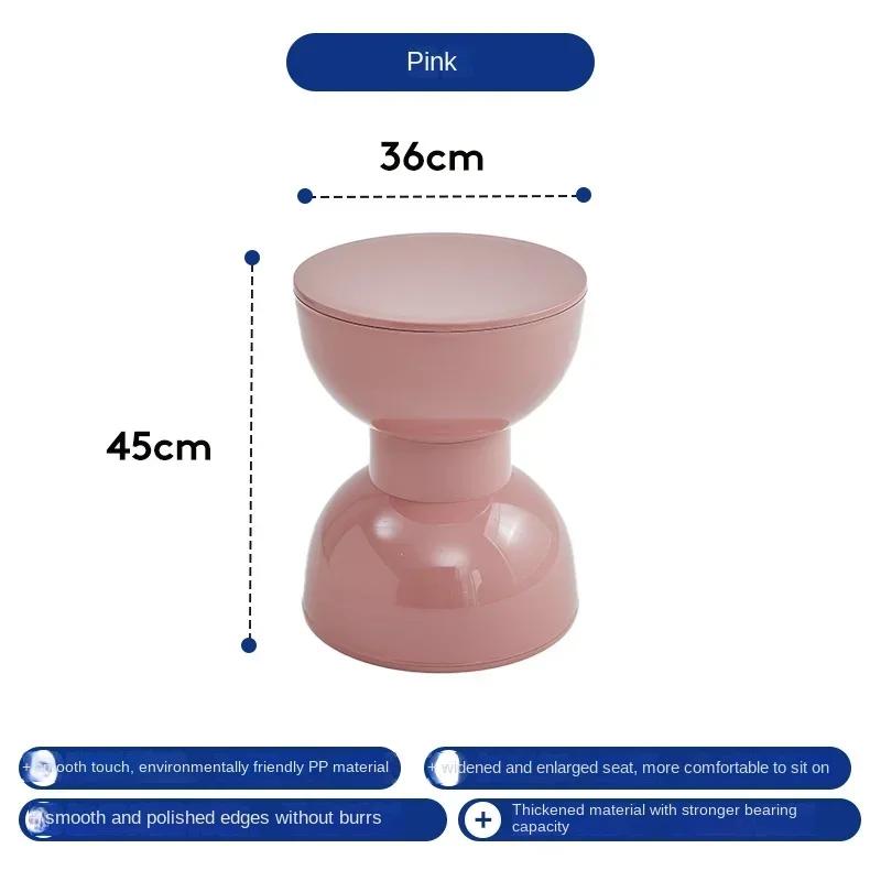 NEW Creative Plastic Small Stool Thickened Household Cream Dining Stool Small Household Stool Scandinavian Shoe-changing