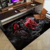 1pc Smoky Rose Themed Rug for Home Decor, Non-slip Office Carpet, Chair Mat, Outdoor Mat, Christmas and Halloween Gifts-0731047