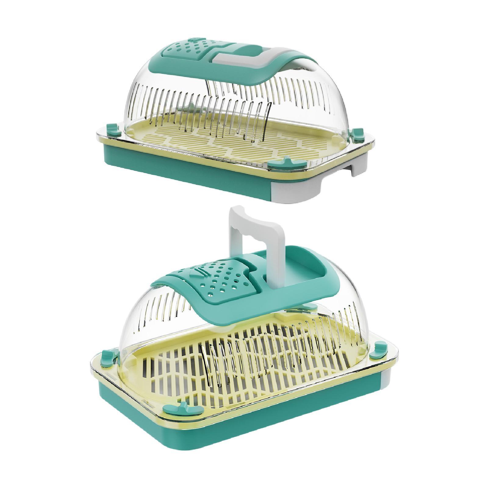 

Reptile Terrarium Turtle Tank Clear Reptile Feeding Box Habitat Cage Reptile Carrier for Turtle Lizards Spiders Tortoise Snake L