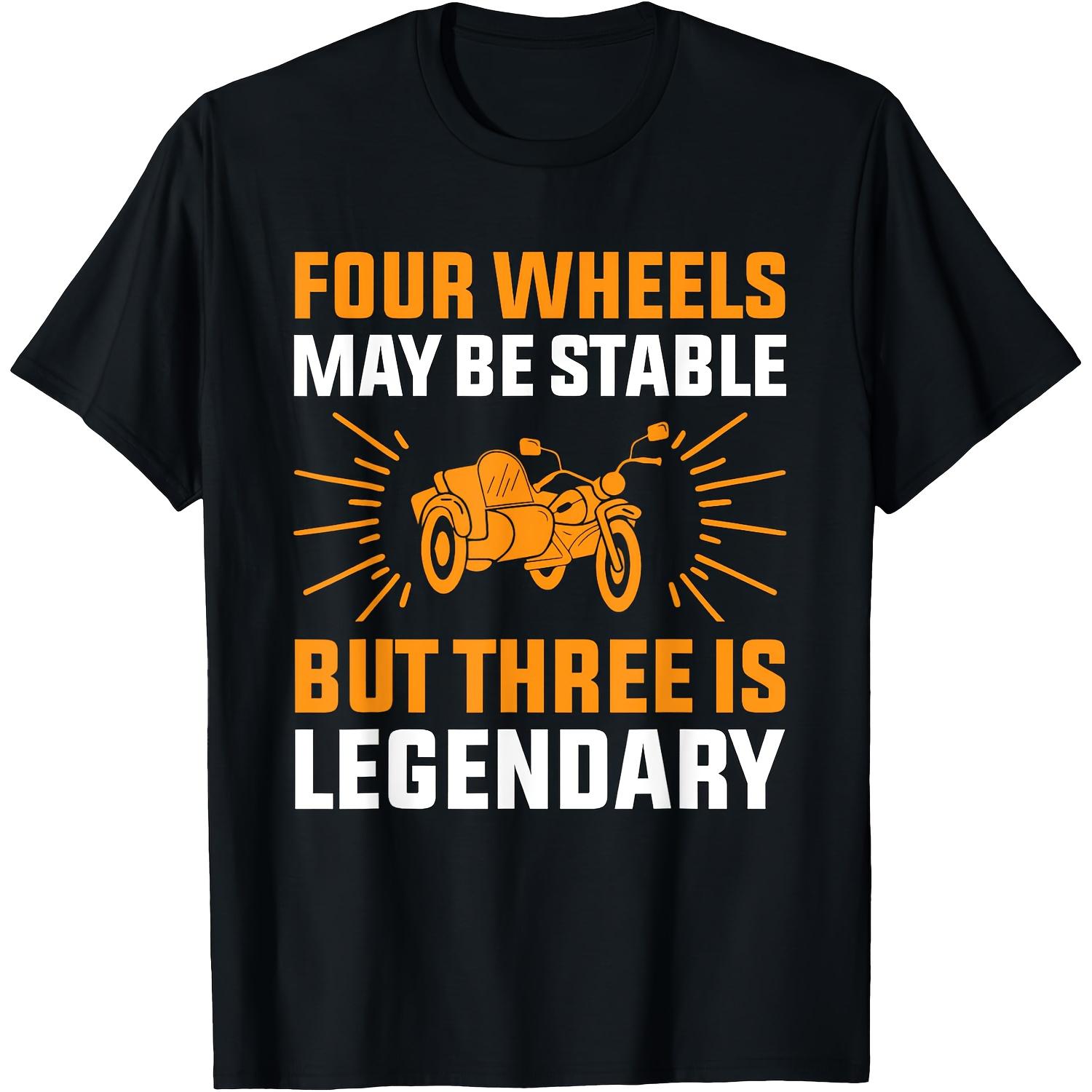 Legendary Sidecar Motorcycle RiderVintage Motorcycle Illustration100 cotton Oneck short sleeve casual printed mens Tshirt S