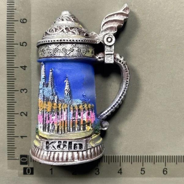 Germany Fridge Magnets Beer Mug Bavaria Munich Cochem Frankfurt Koln Salzburg Austria FINLAND Brugge Refrigerator Magnet Sticker