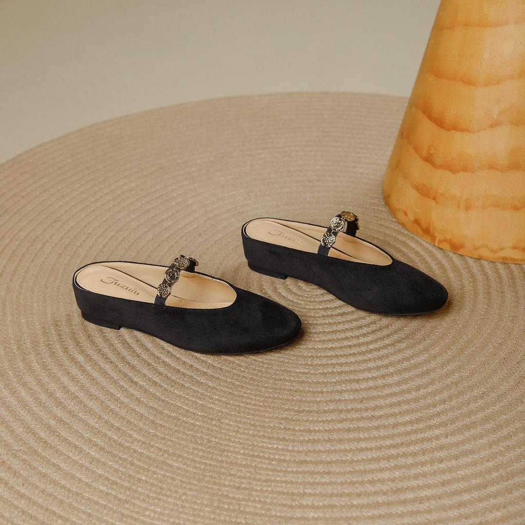French retro bag head sandals women's outer wear 2025 new summer casual comfortable not tired feet increase half slippers