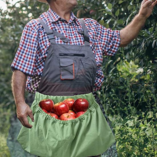 Picking Storage Bag with Adjustable Straps Orchard Picking Bag Tear-Resistant Outdoor Foraging Bag for Fruits Vegetables