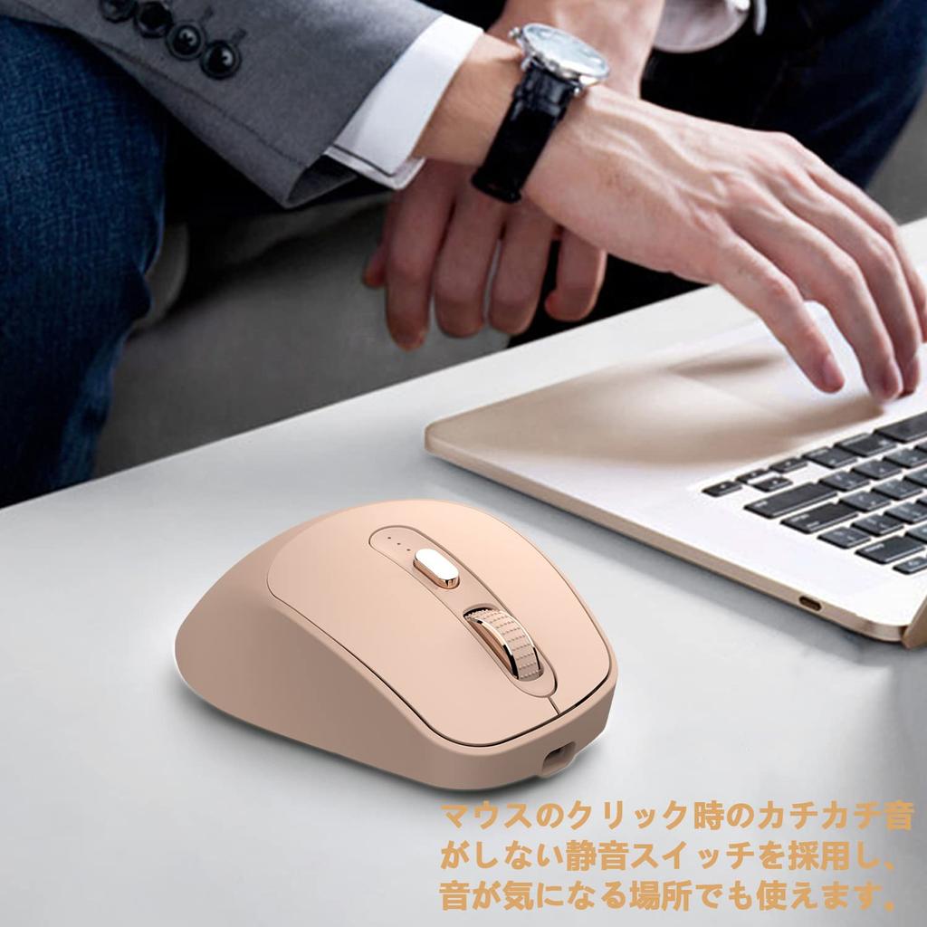 [New for 2023] Bluetooth Wireless Combo Mouse, Quiet, Compact, 5-Button Mouse, Type-C Rechargeable Gaming Mouse, 5 Adjustable DPI, PixArt 3212,