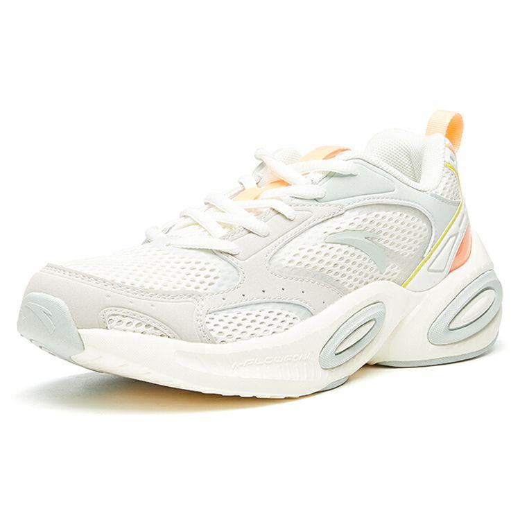 Anta Low Top Running Shoes Women Sneakers White Orange 122025590-2