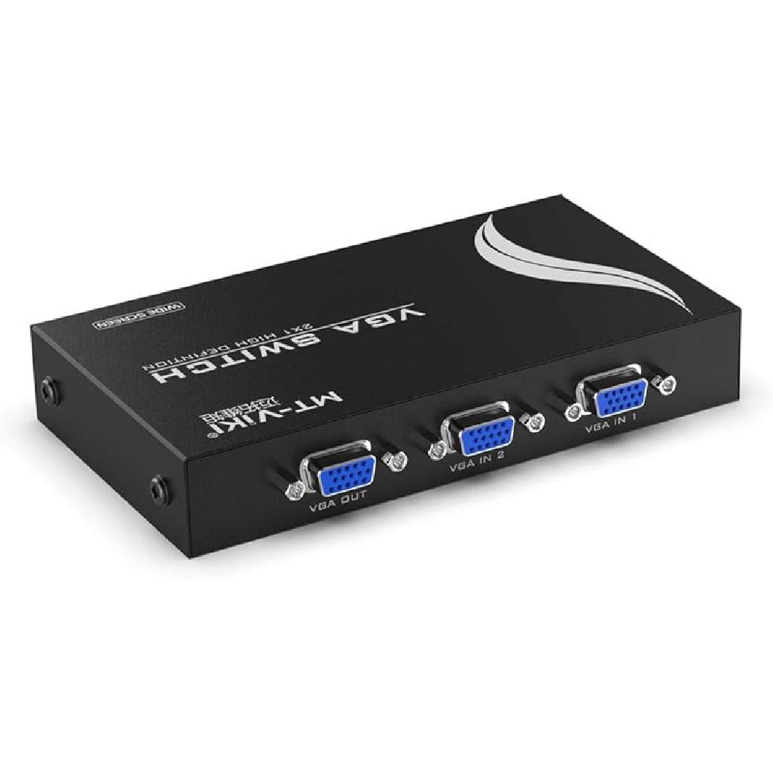 MT-VIKI 2 Port VGA Switch Video Selector Switcher Box (2 Input 1 Output) 2 in 1 out