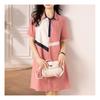 Navava Casual Color Blocking Short Sleeve Polo Dress No806