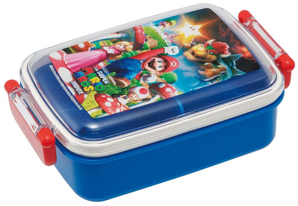 Skater Bento Box 450ml Super Mario Movie Antibacterial Bento Box Made in Japan with Fluffy Dome Lid Children's RBF3ANAG-A