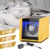 Single-Watch Winder, Quiet Operation, with Light, Wood-Style Design, Luxury Watch Case, Automatic Winder, Includes One Medium-Sized Cushion