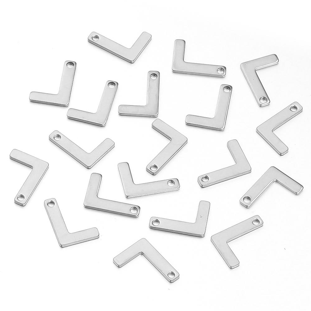 

50pcs/lot English Letters Charms Stainless Steel Alphabet Pendants For Jewelry Making DIY Necklace Pendants Earrings Accessories