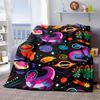 Cosmic Dino Hooded Blanket - Reversible Flannel & Polyester, All-Season Softness for Naps, Lounging & Gift-Giving Joy
