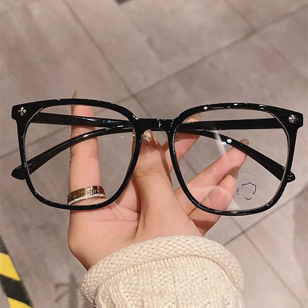 Trendy Women's Eyes Anti-Blue Light Myopia Glasses Black Fashion Flat Glasses Men's Eyes Women's Glasses Men's Glasses