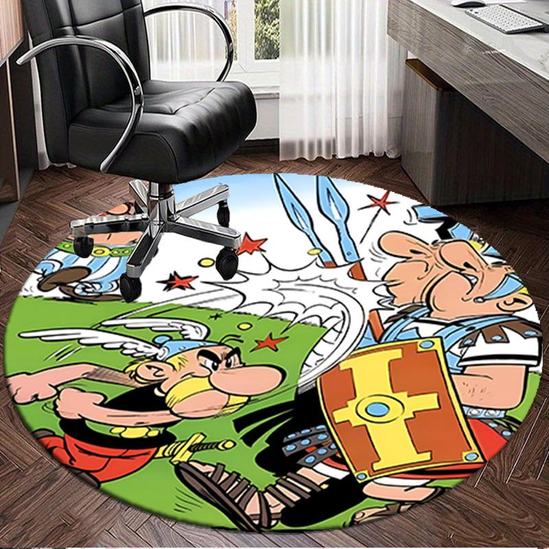 Asterix Friends Round Rug for Livingroom,Bedroom, Palyroom, Chair Rug, Area rug, Circle Carpet, Large Size Fan Christmas gift