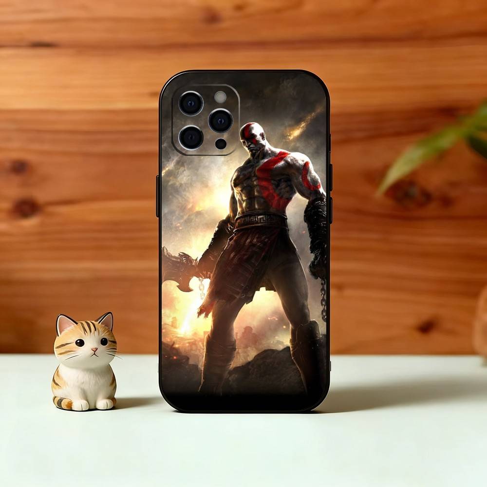 G-Gladiator W-War K-Kratos Phone Case For iPhone 17, 16,15,14,13,12,11 Plus,Pro Max, Others Soft Black Cover