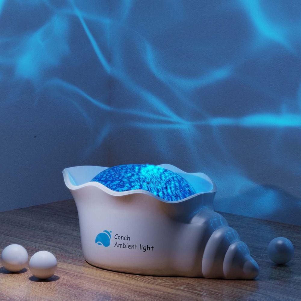 Bedside Lamp Water Ripple Projector White Noise Ocean Projection Lamp New Sea Wave Lamp