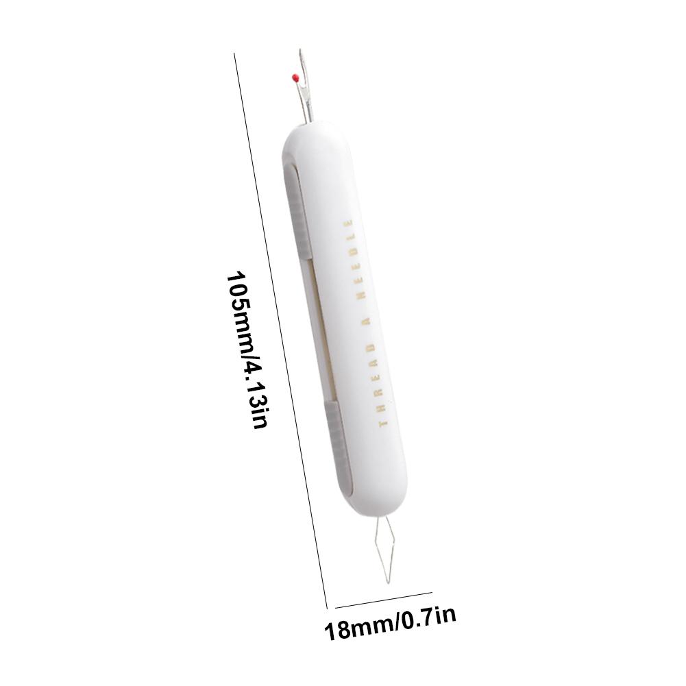 #L Seam Ripper Needle Threader Seam Ripper 2 in 1 for Sewing Clothes (White)