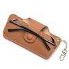 Portable Retro PU Glasses Bag With Hanging Chain Sunglasses Case Simple Eyeglasses Storage Box Waterproof Eyewear Case