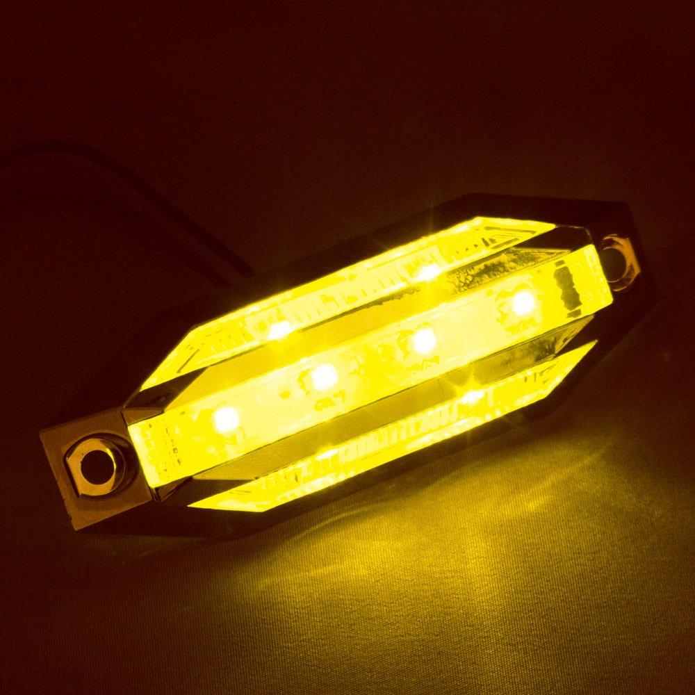 Tsuchiya YAC Slim Ryusei 8 LED Fahrzeughöhe Super CE-221 Leuchte, Gelb, DC12/24V