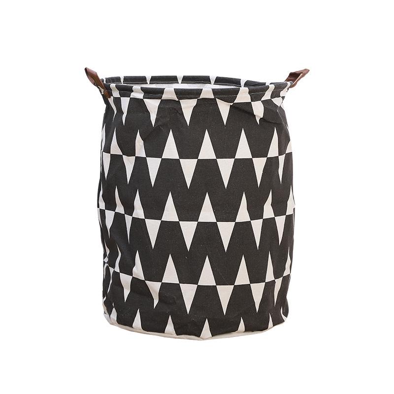 Round Cotton Linen Laundry Basket & Moisture-Proof Quilt Sorting Bag