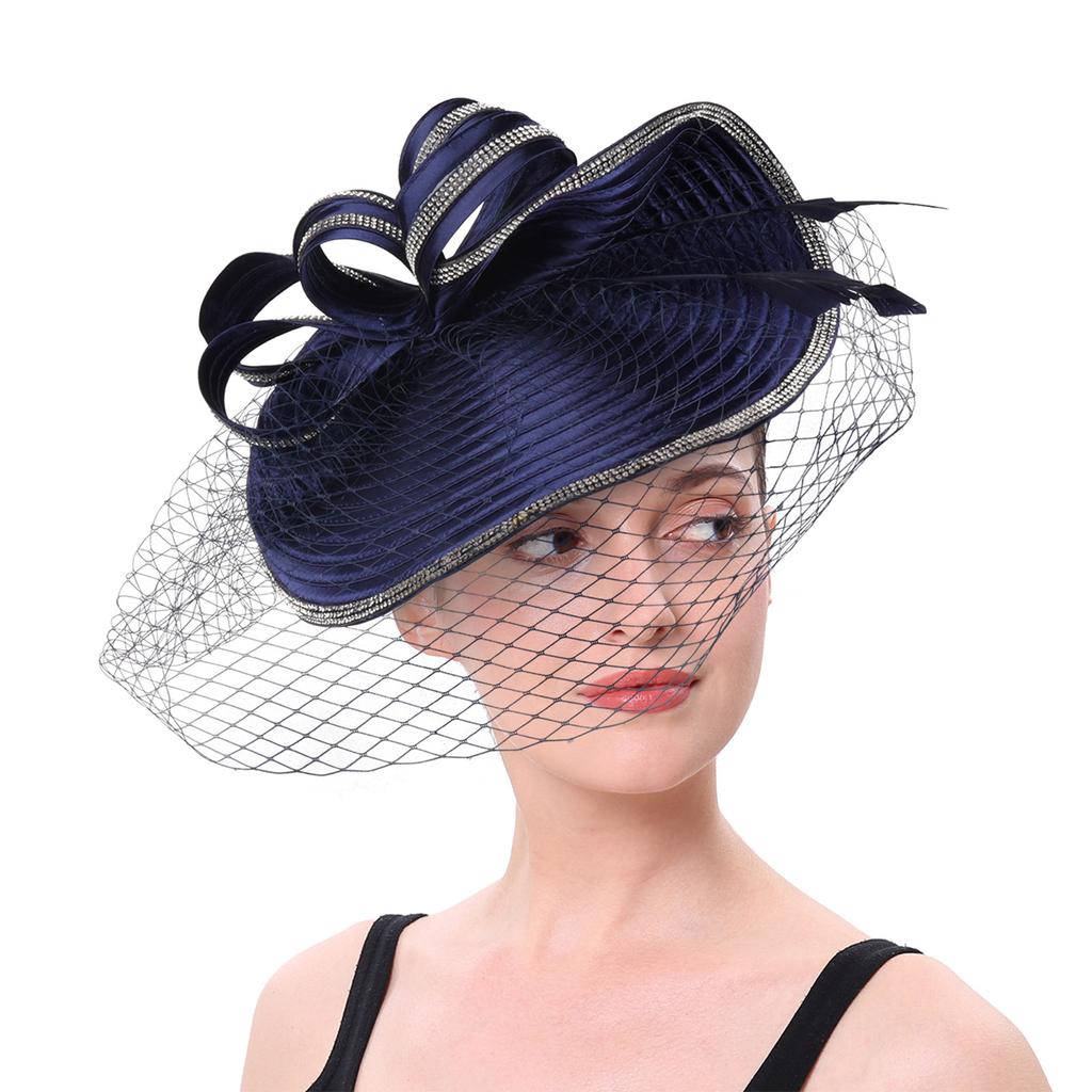 Vintage Exaggerated Hair Accessory Unique Black Headpieces Party Headwear For Fashionable Women Polyester Hairpieces