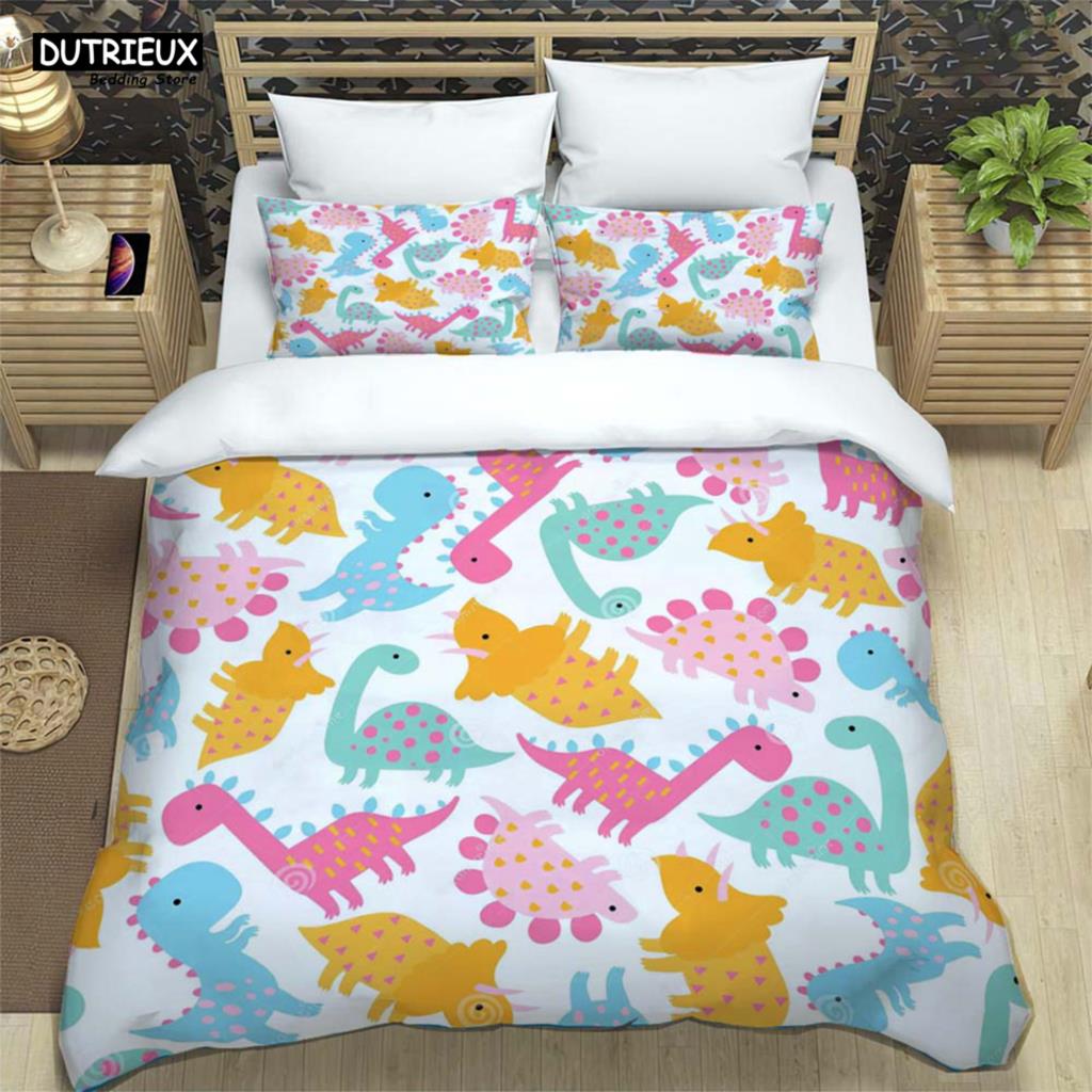 Comforter Cute Dinosaur Ed With Printed Bedding Queen Bedding Set Cute Style Bedding Set Luxury For Children Bedding Set