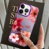 Cherry Flower Print Clear Case for iPhone 17 Pro Max 16 14 11 XR XS 12 13 Pro 15 Plus Air Back Phone Cover