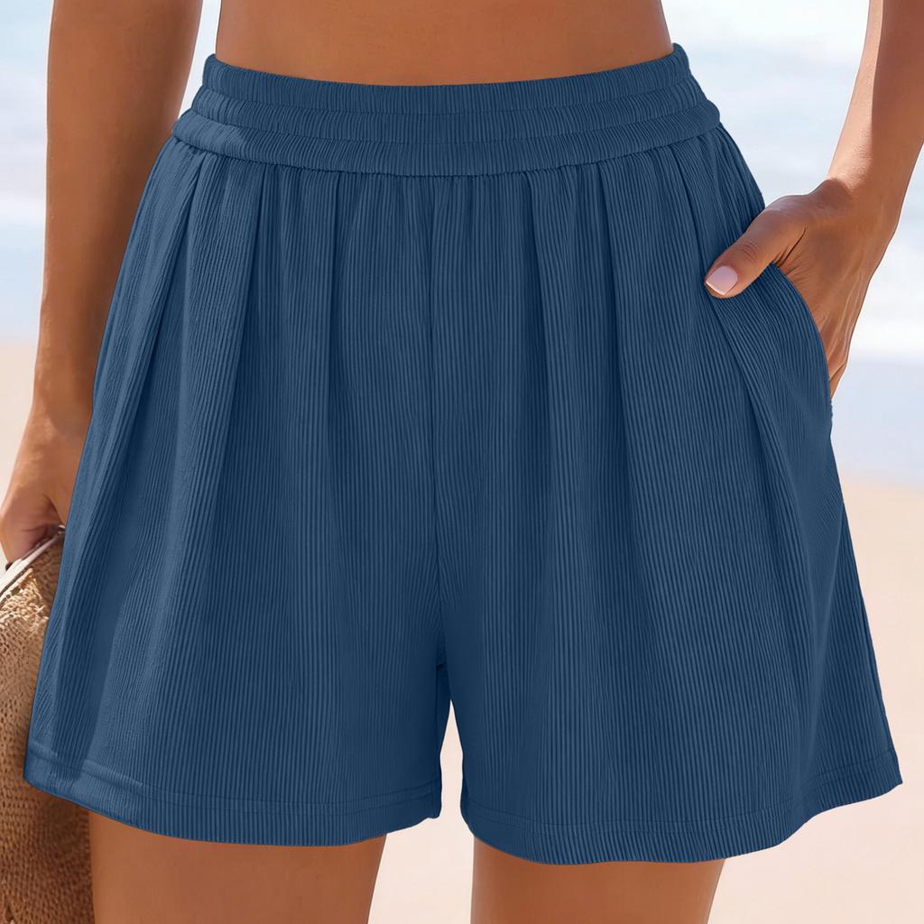 Women's Color Sports Casual Loose And Fashionable Pocket Shorts