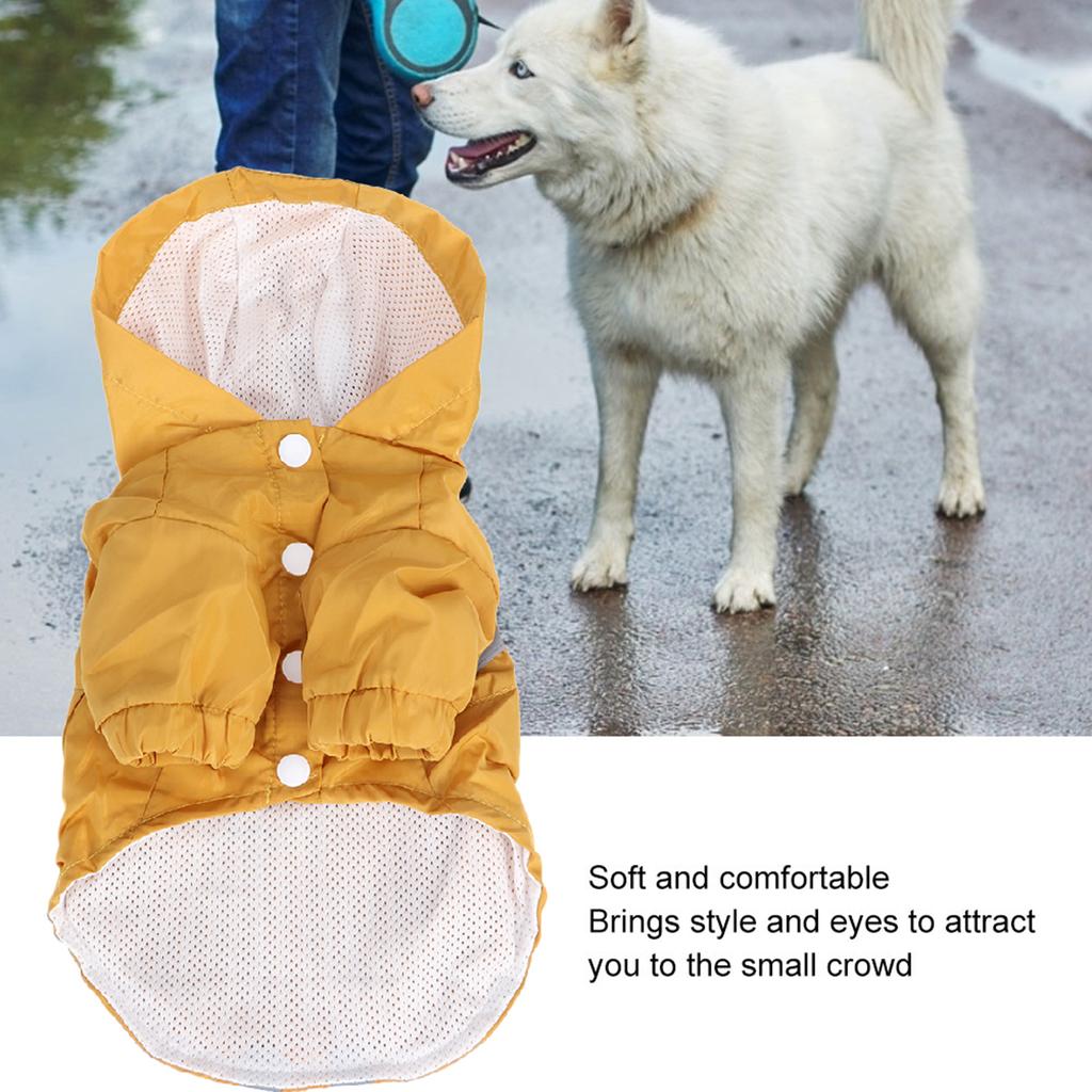 Polyester Wasserdicht Reflektierender Druck Schriftzug Doppellagiger Faltbarer Haustier Hund Regenmantel mit Aufbewahrungstasche