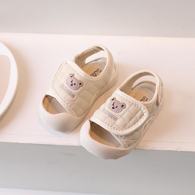 Summer Baby Sandals Boys Girls Breathable Cool Beach Sandals Kids Anti-slip Anti-kick Soft Toddler Shoes 23