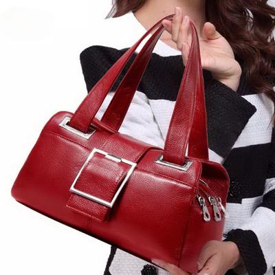 Women Handbags Genuine Leather Bag Fashion Ladies Shoulder S Boston Large Capacity Tote S Female Elegant