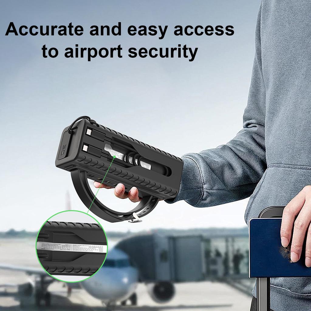 Durable Silicone Case with Handle for Storage Travel Dustproof Plug Design Shockproof Cover for CUKTECH No.20 Power Bank