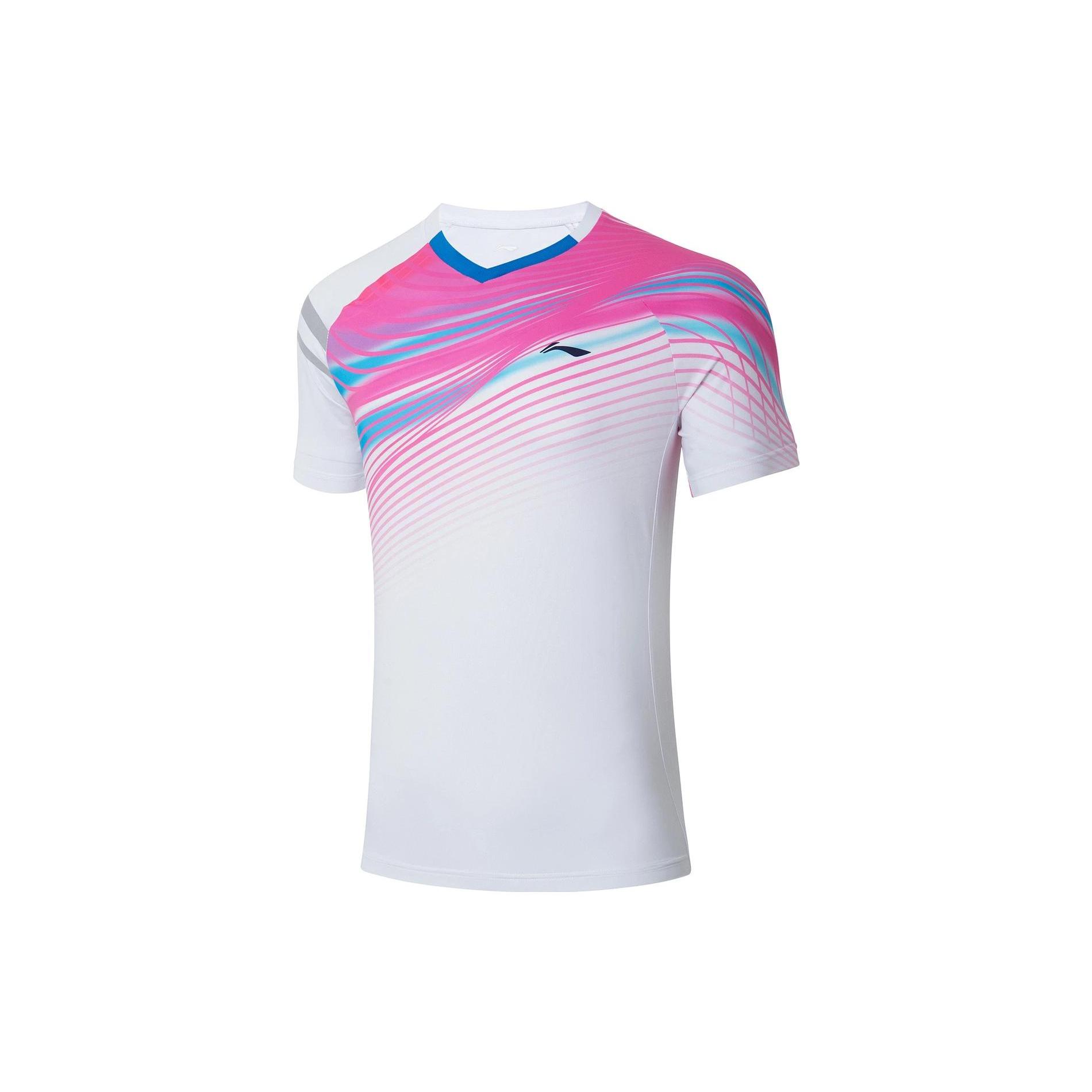 Li Ning Badminton Collection Professional Match Clothing Men s White AAYS055-2 XXL