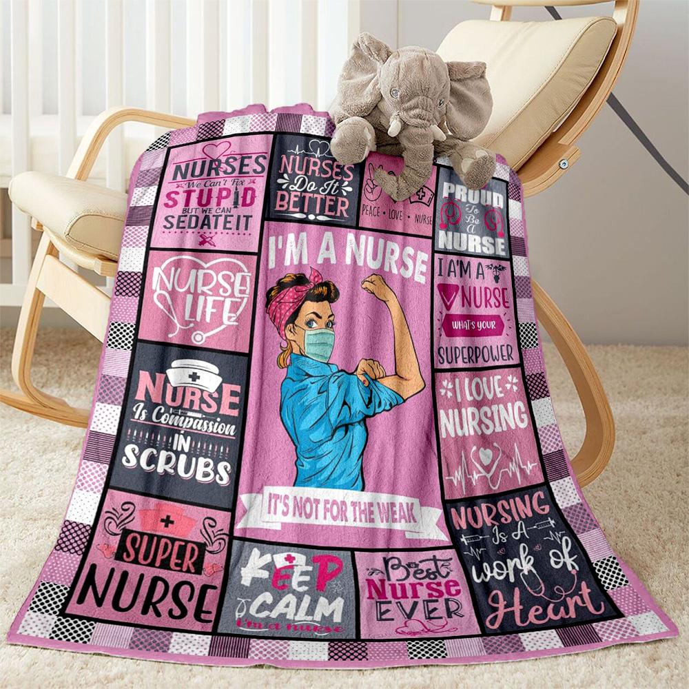 Nurse Appreciation Collage Blankets are suitable for living rooms,making them an ideal choice for outdoor travel and gifts.