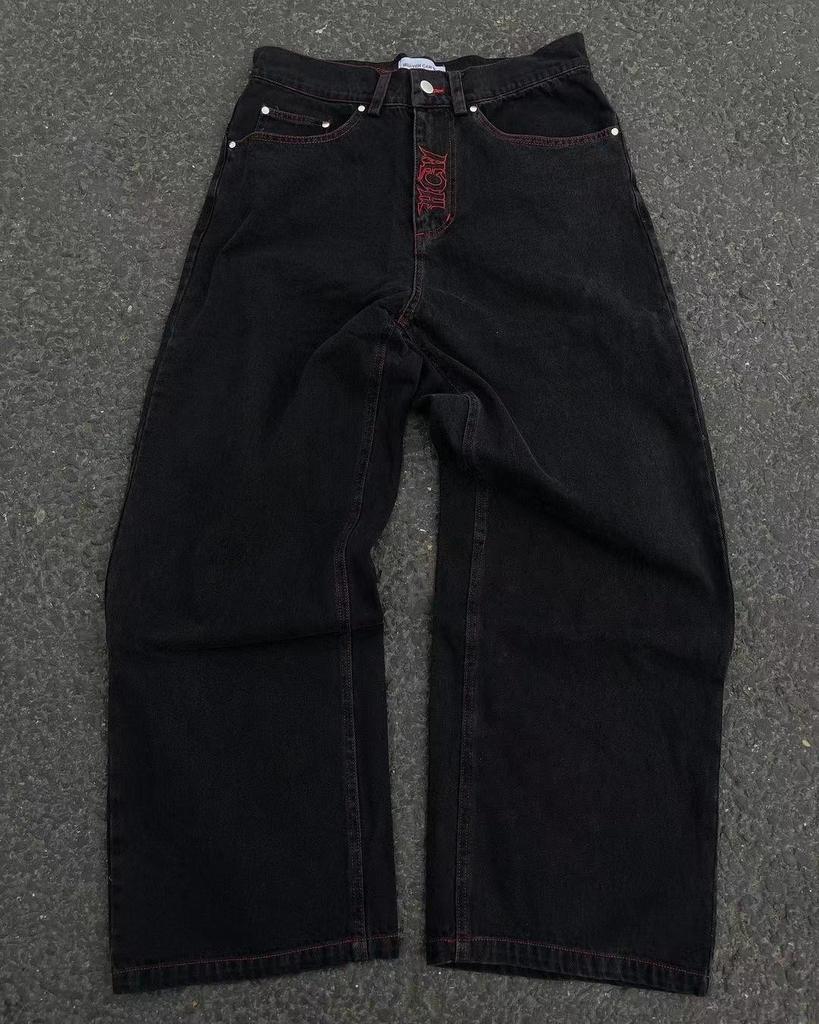 2023 American Trend Skull Embroidered Men's Loose Casual Pants