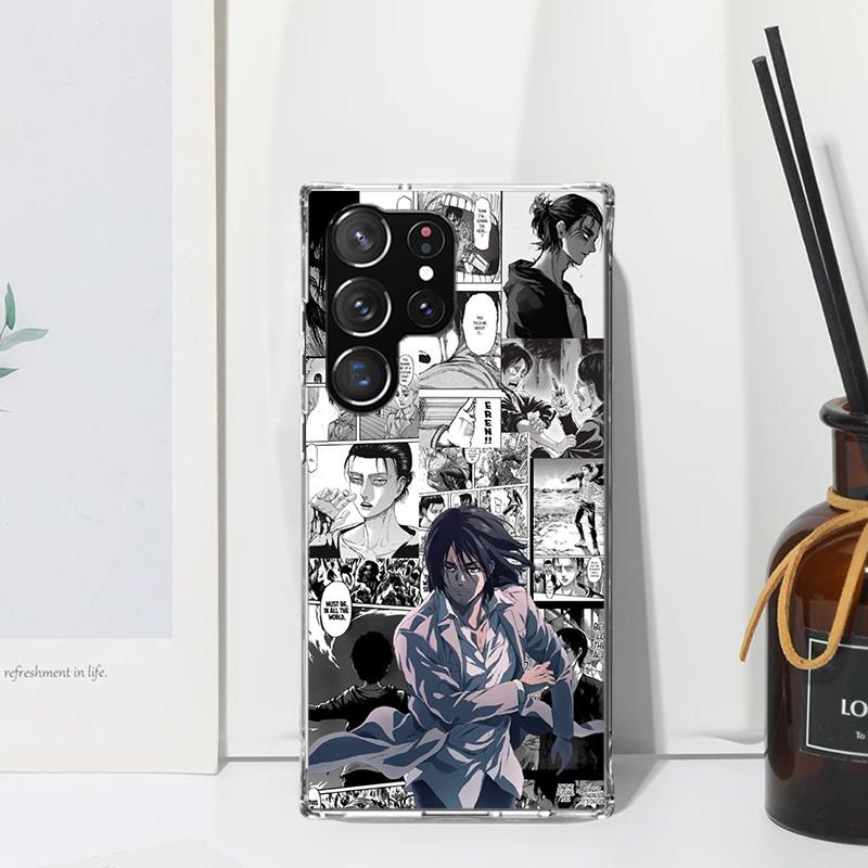 Attack-Titan Anime Phone Case For Samsung Galaxy S26 S25 Edge S24 FE S23 S22 Ultra S21 Plus S20 + Art Fundas Back Cover Galaxy S