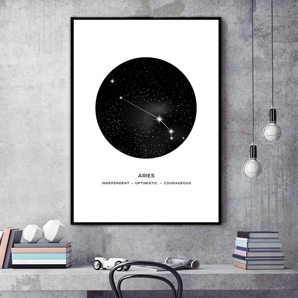 Constellation wall art canvas poster Nordic minimalist Geometric Astrology room decorated canvas