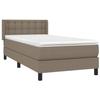 3129989 vidaXL Divan Bed with Mattress Taupe 80x200 Cm Fabric