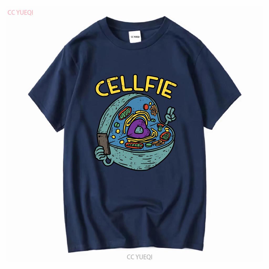 Cellfie T Shirt Funny Science Womens Teacher Biology Mens For Teachers long or short sleeves vintage Washed homme Versatile