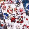RetroStory Vintage Playing Cards Sticker Pack - 16 Sheets, 6 Styles for Journaling and DIY Decorations.
