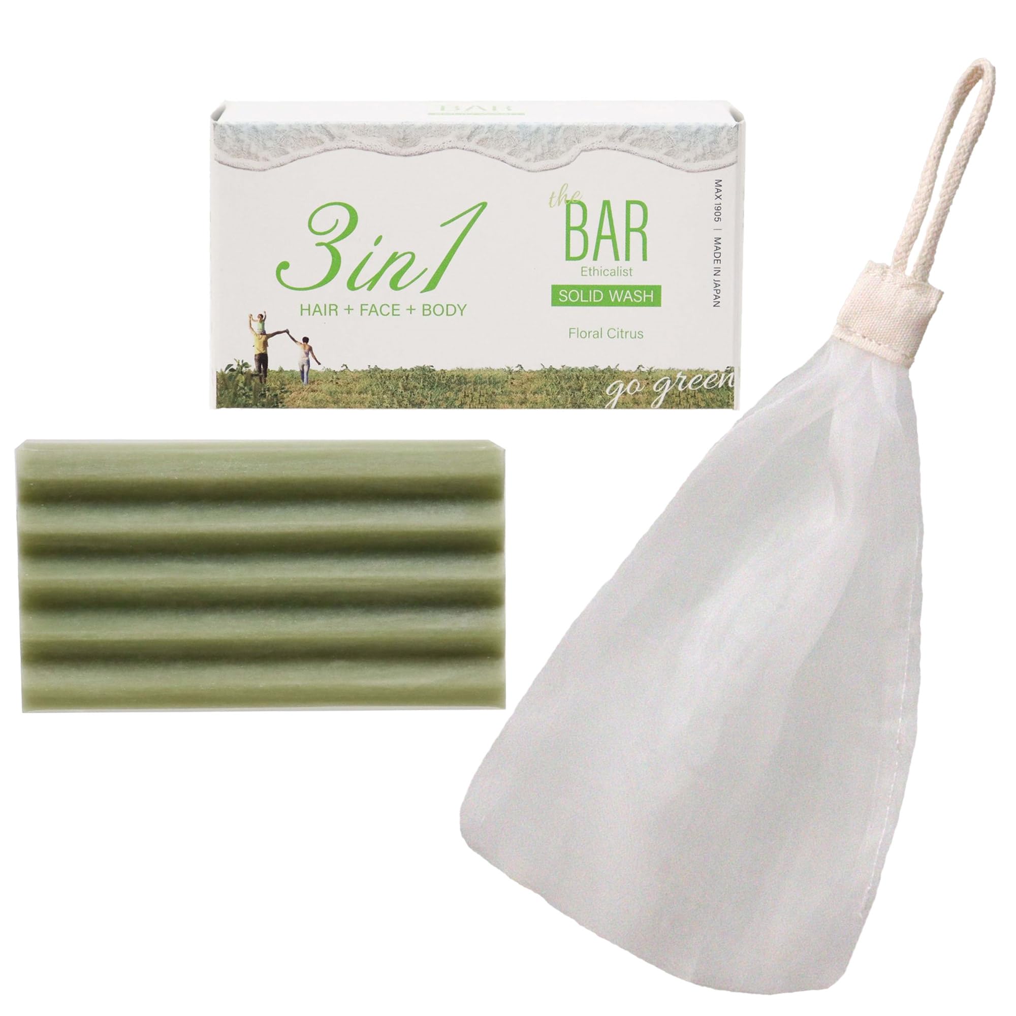 

TheBAR Solid Твердое тело Лицо 5 Твердый Умывание Цветочный Цитрусовый Сделано в Включает Вспенивающую сетку Очищающее средство 3-в-1, Мыло, Шампунь, Умывание, Умывание, Все-в-одном, Гладкий,