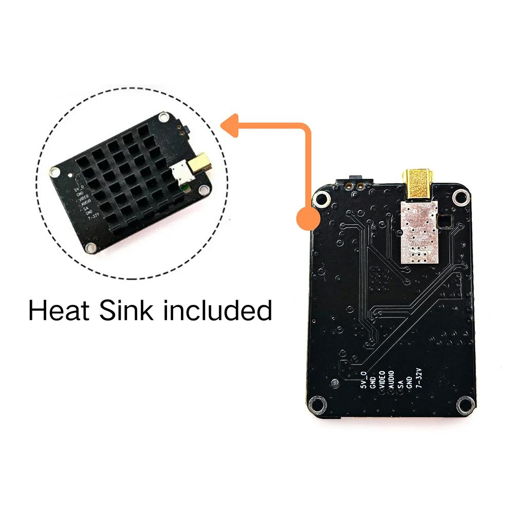 5.8GHz 1.2W(1200mW) VTX FPV Transmitter Analog 48CH 200/500/800/1200mW/Pit Mode MMCX 2-6S(7-36V) for FPV Done FPV Racing Drones
