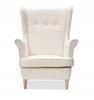 ARI Scandinavian Family Furniture Wing Chair, Beige, Decorative, Light