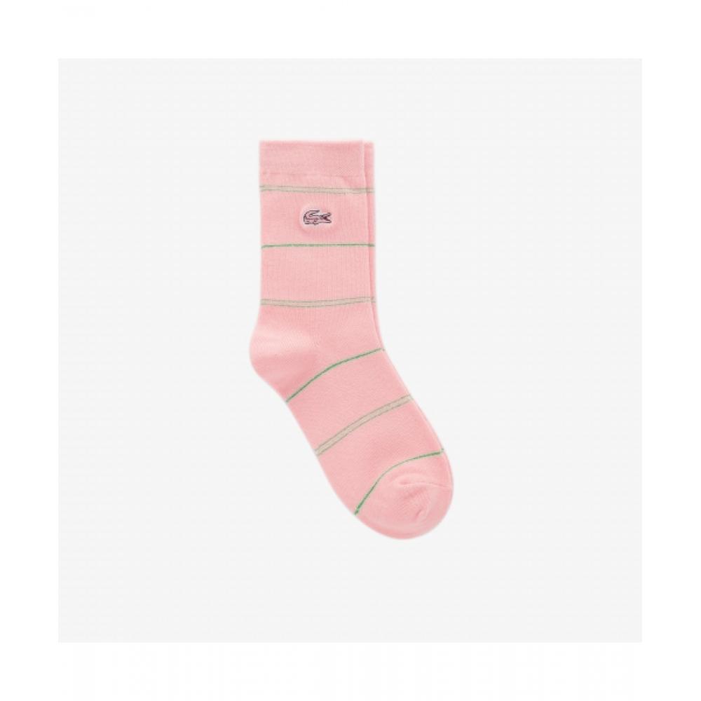 

LacoSte Women S Lurex Mid Thigh SockS [light Pink] 0TU