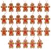 Gingerbread Man Ornaments for Christmas Tree Hanging Decor with Alphabet Letters Festive Holiday Home Decorations Gift