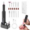 Electric Nail File & Polisher with Base Display - Pen-Style Manicure Grinding & Exfoliating Machine