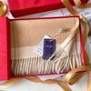 100 pure cashmere scarf women's winter high-end sense versatile contrasting colors double-sided warm couple narrow scarf