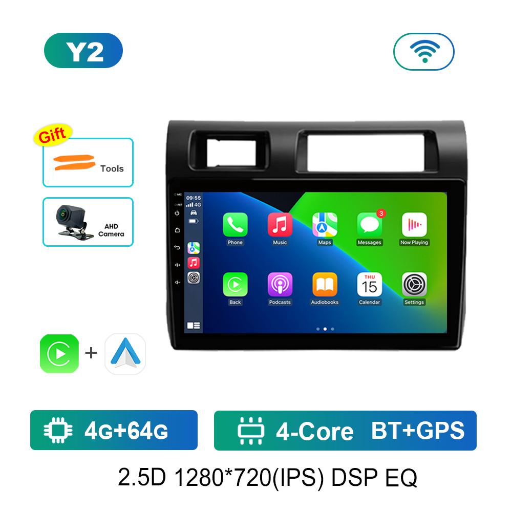 Video Multimedia Player for Toyota Land Cruiser LC 70 Series 2007 - 2020 Android Car WiFi+4G GPS IPS Screen Head Unit DSP Stereo