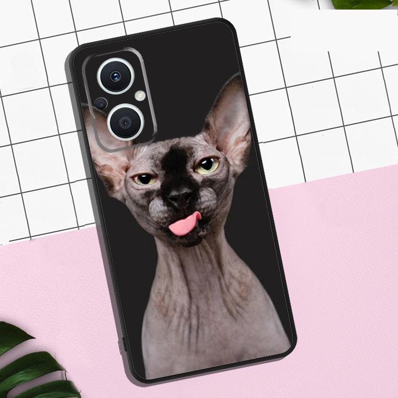 Sphynx Sphinx Cat Case For OPPO Reno 13F 12F 11F 8T 7 8 10 11 12 13 Pro OPPO Find X8 X6 Pro X3 X5 Lite Cover