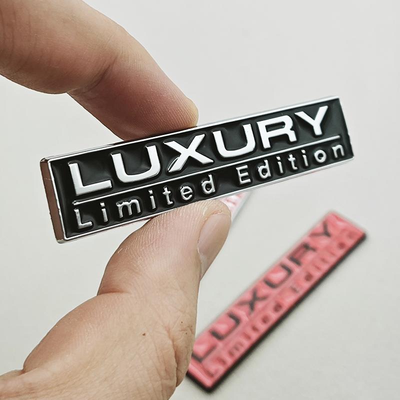 3D Chroom Metaal Auto Sticker Luxe Logo Beperkte Editie Achterkoffer Badge Embleem Decoratieve Sticker Universele Auto Montage Accessoires